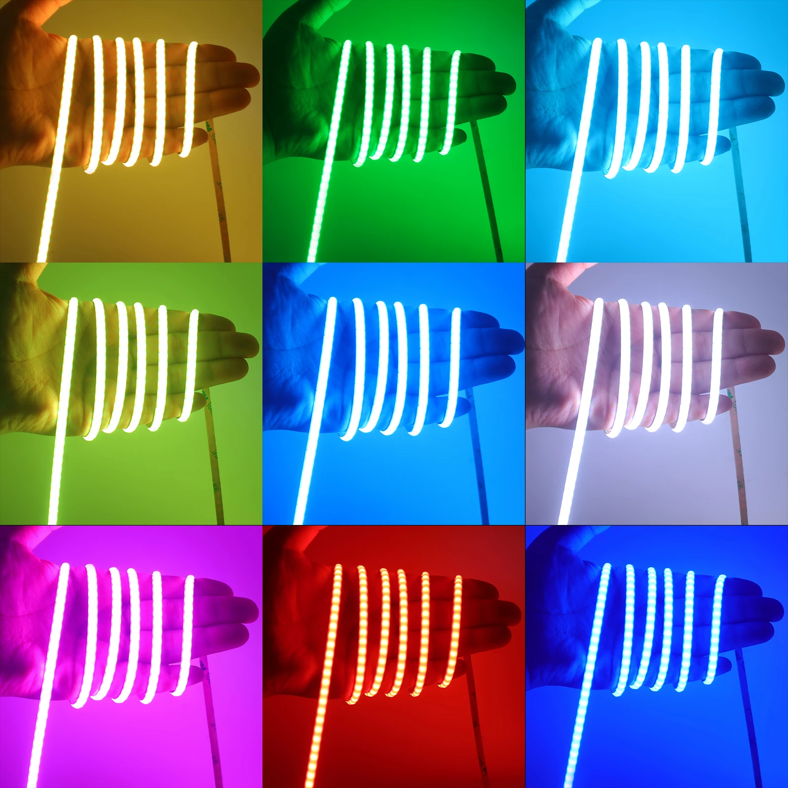 12V 24V RGB LED Strip Light COB With 4Pin Wire 5mm PCB 576LEDs/m Dream Color Flexible RGB Tape Home Christmas LED Lighting 1M-5M photo 2