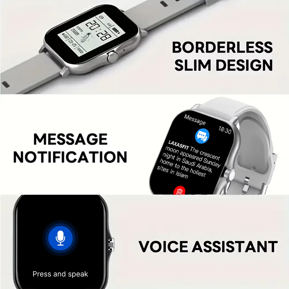 LAXASFIT 2025 New Smart Watch for Men Women Gift Full Touch Screen Sports Fitness Watch Bluetooth Call Digital Smartwatch photo 6