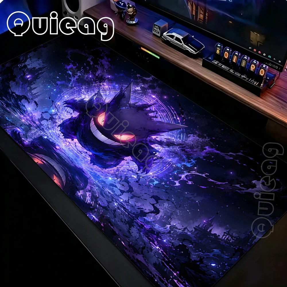 Gengar Computer Laptop Anime Mouse Pad Pokemon Large Mousepad Keyboard Mouse Mat Keyboards Gamers Decoracion Non-slip Desk Mats photo 3