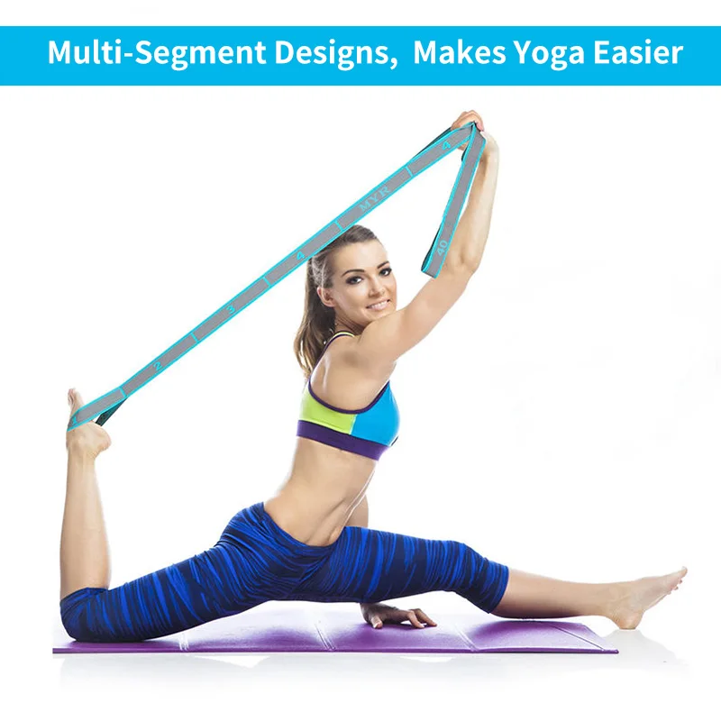 Elastic Yoga Stretching Strap with Loops, Stretch Strap for Ballet, Leg, Body, Stretch Band for Yoga, Dance, Pilates, Gymnastics photo 4
