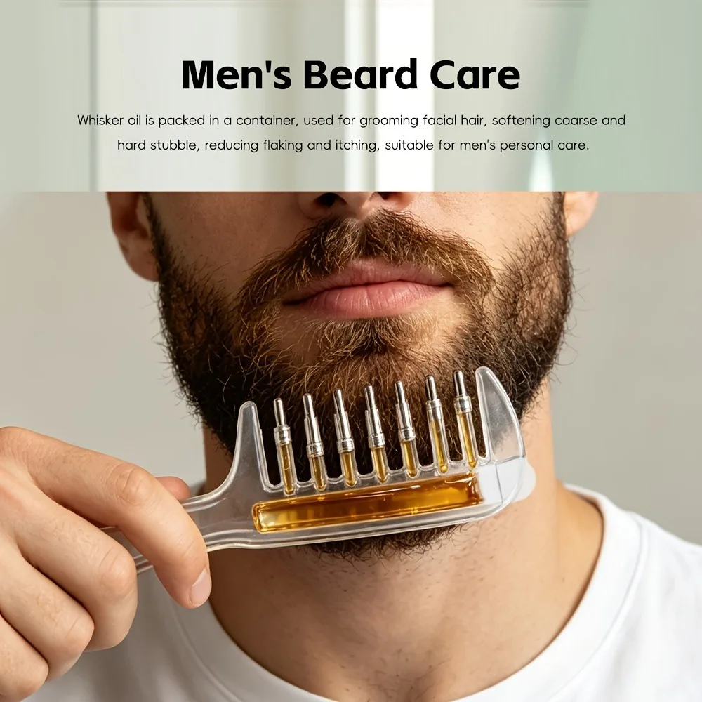 Portable Transparent Hair Root Comb Liquid Guide Applicator Scalp Massage Comb Hair Oil Serum Brush Anti-Leak Hair Care Tool photo 5
