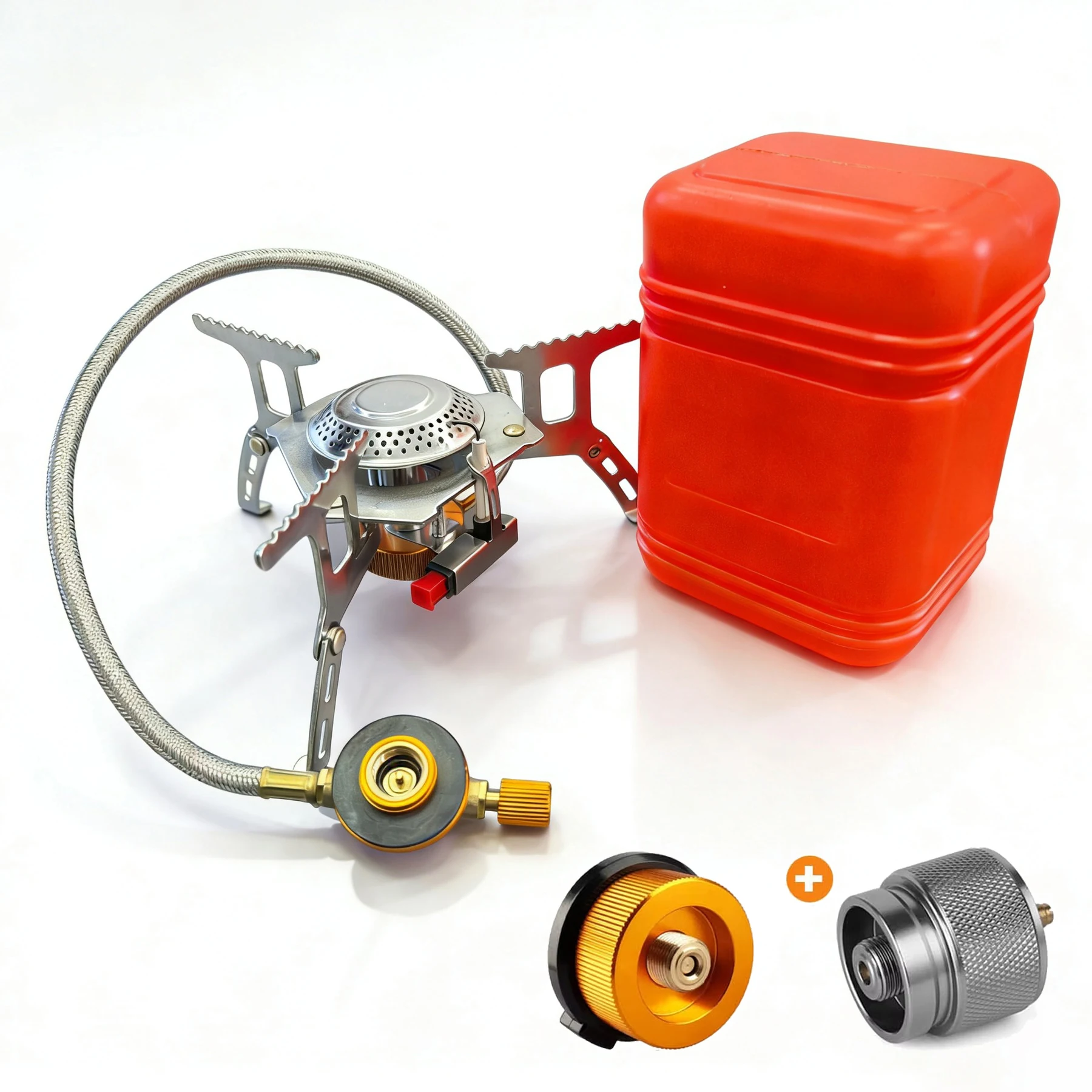 Foldable Camping Gas Stove 3500/5800W Big Power BBQ Picnic Burner Portable Outdoor Windproof Fishing Hiking Heating Stove photo 1