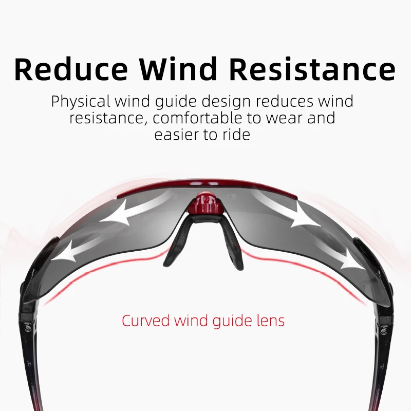 ROCKBROS Cycling Polarized glasses Bike Outdoor Sports Sunglasses MTB Road PC Goggles Eyewear Glasses 5/3 Lens Bicycle Accessory photo 4
