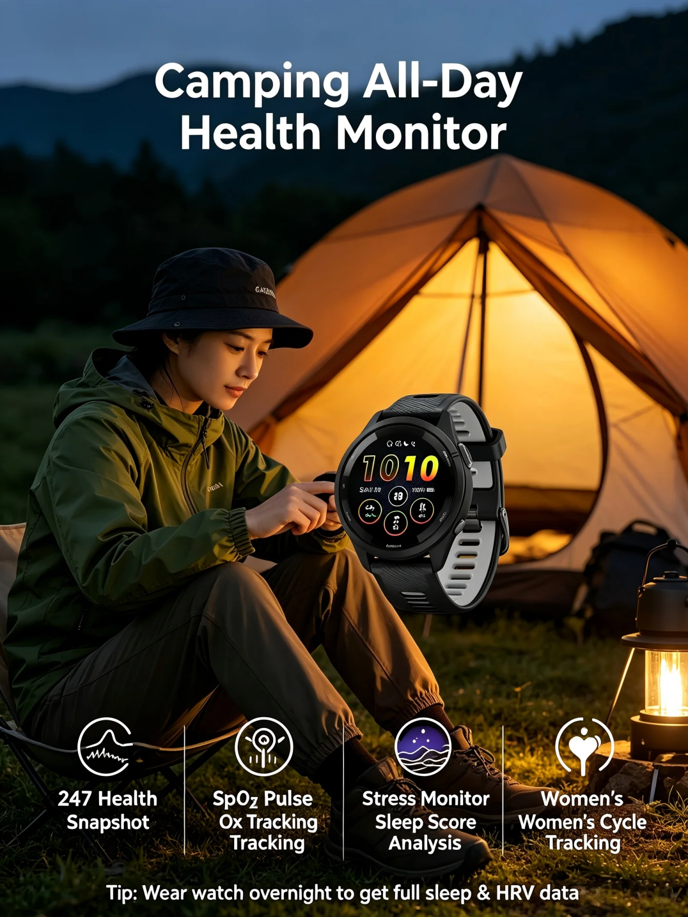 Garmin Forerunner 265 Outdoor GPS Smartwatch, Multi-Band Navigation with Topo Map, Altimeter Compass, 24/7 Health Tracking SpO2 Sleep Monitor, Cycling Running Hiking Triathlon photo 7