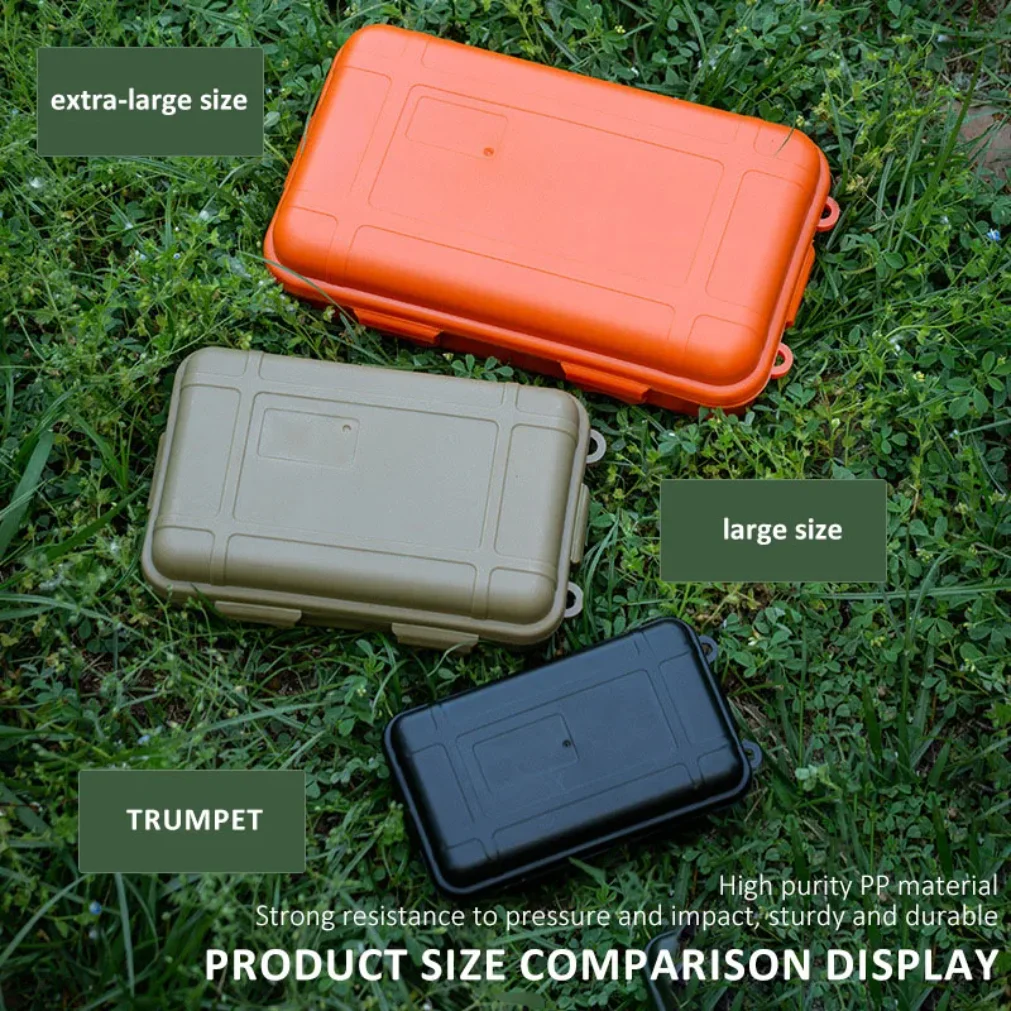 S/L/XL Size Outdoor Plastic Waterproof Sealed Survival Box Container Camping Outdoor Travel Storage Box Fishing Tackle Bag photo 4