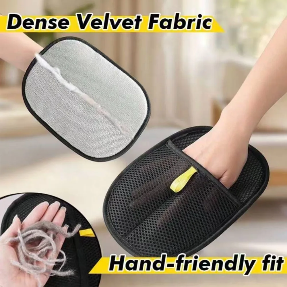 Pet Hair Remover Mitt Pet Grooming Gloves Deshedding Brush Glove for Dog Cat Rabbit with Long/Short/Curly Hair photo 3