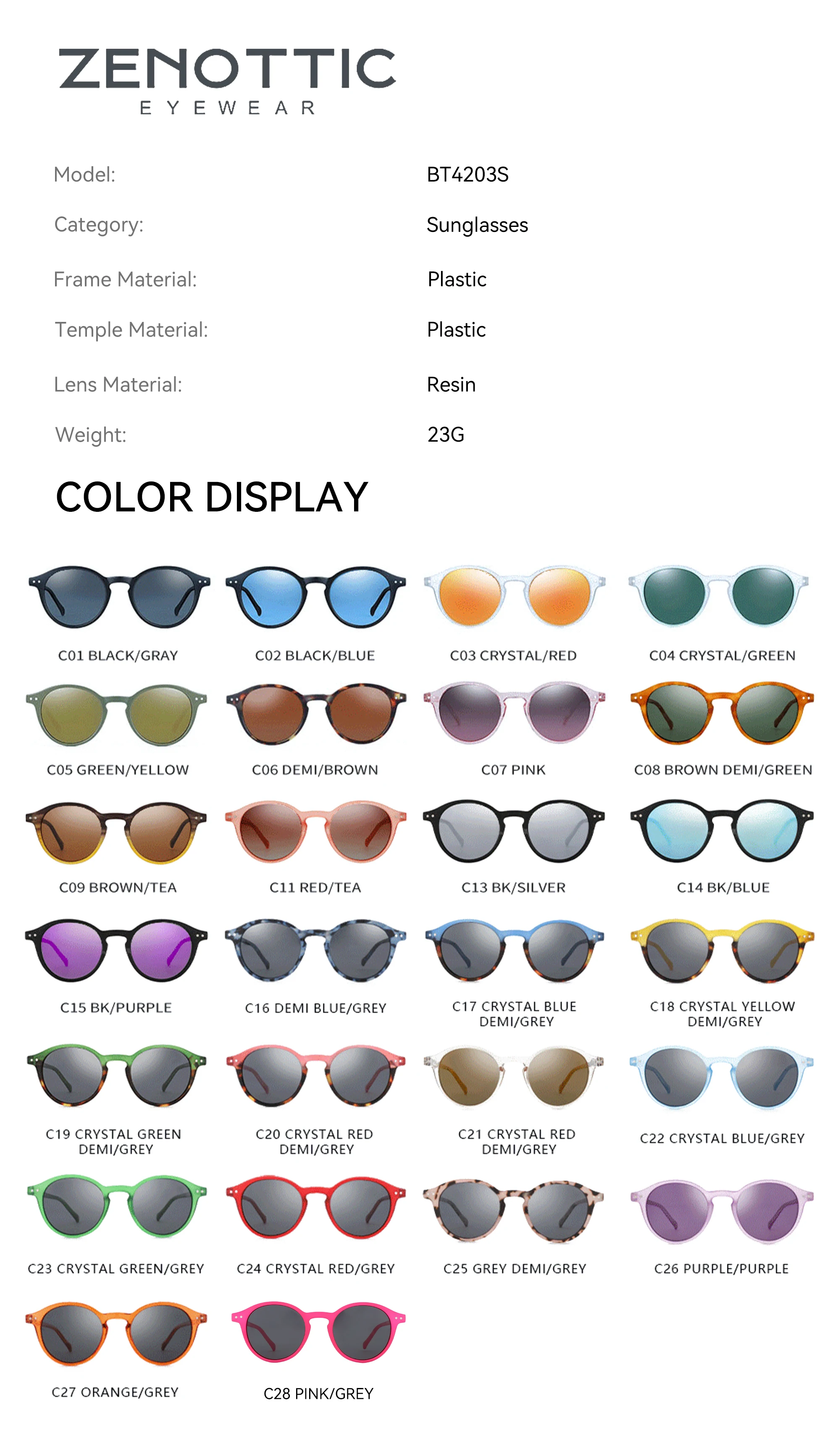 ZENOTTIC (S Size) Retro Circular Polarized Sunglasses 2026 2025 Men Women Vintage Small Round Sun Glasses UV400 Goggles Shades photo 3