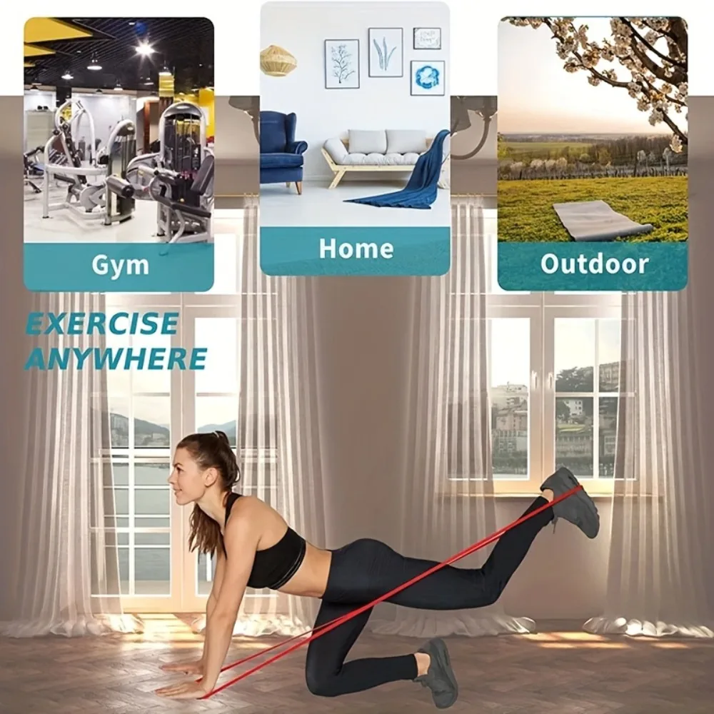 1pc Sports Yoga Resistance Bands, Fitness Pull Belt, Suitable for Yoga, Strength Training, Body Stretching Yoga  Exercise Bands photo 2