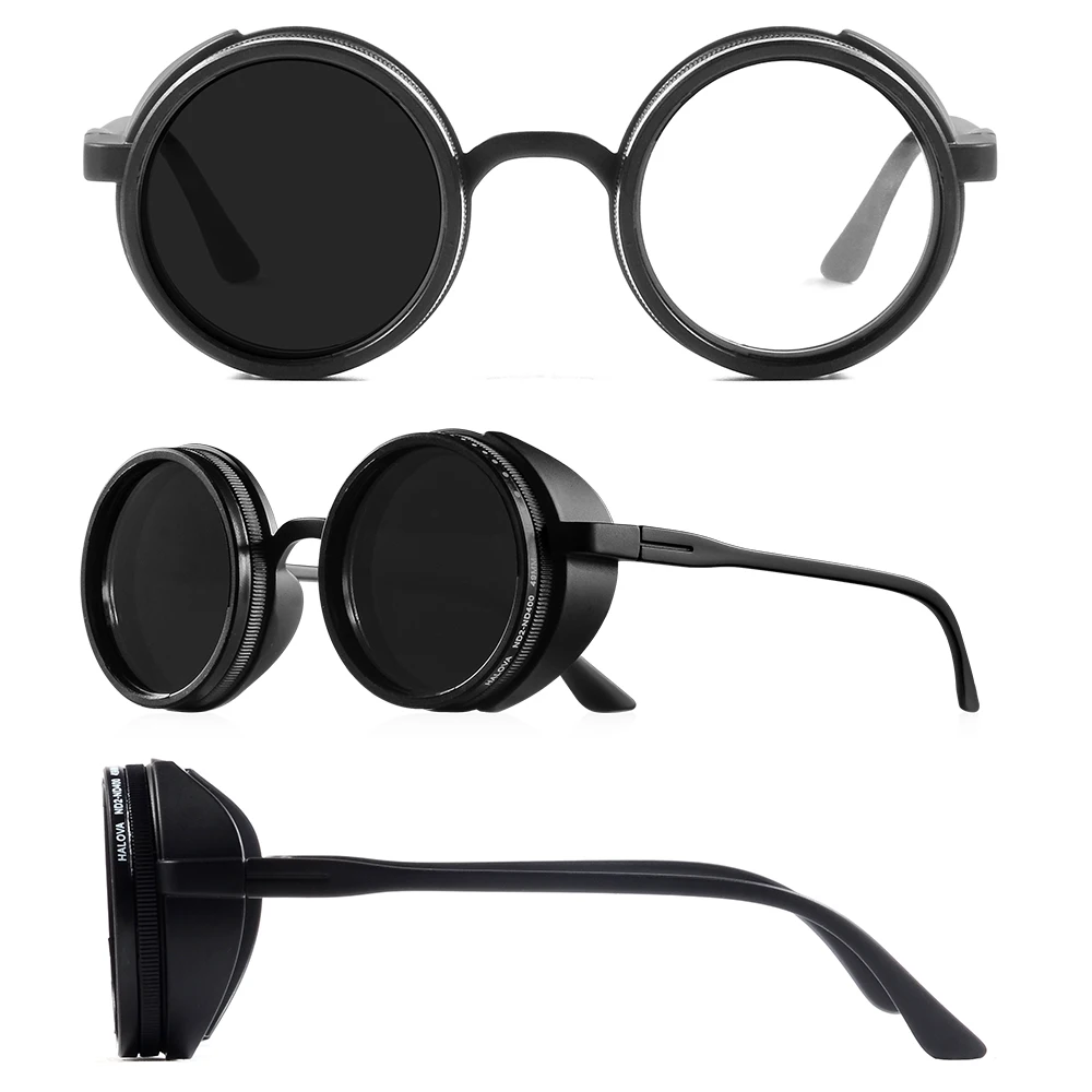 CRIXALIS Handmade ND Adjustable Sunglasses 1~9 Manual Dimming Glasses Fishing Filter UV400 Retro Steampunk Polarized SunGlasses photo 6