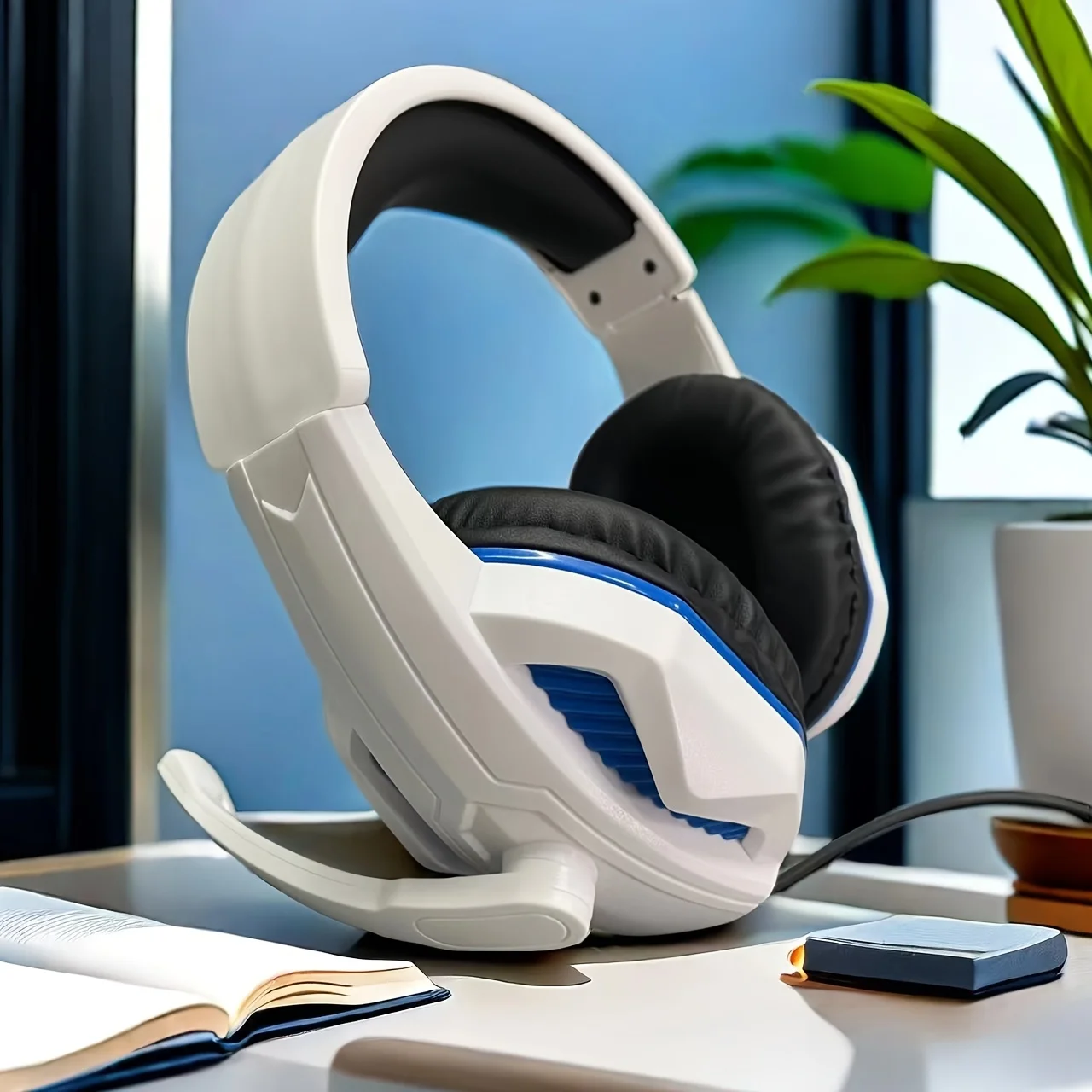 H4 Gaming Over-Ear Headphones with Mic, Wired Deep Bass Headset for PC Laptop Music photo 5