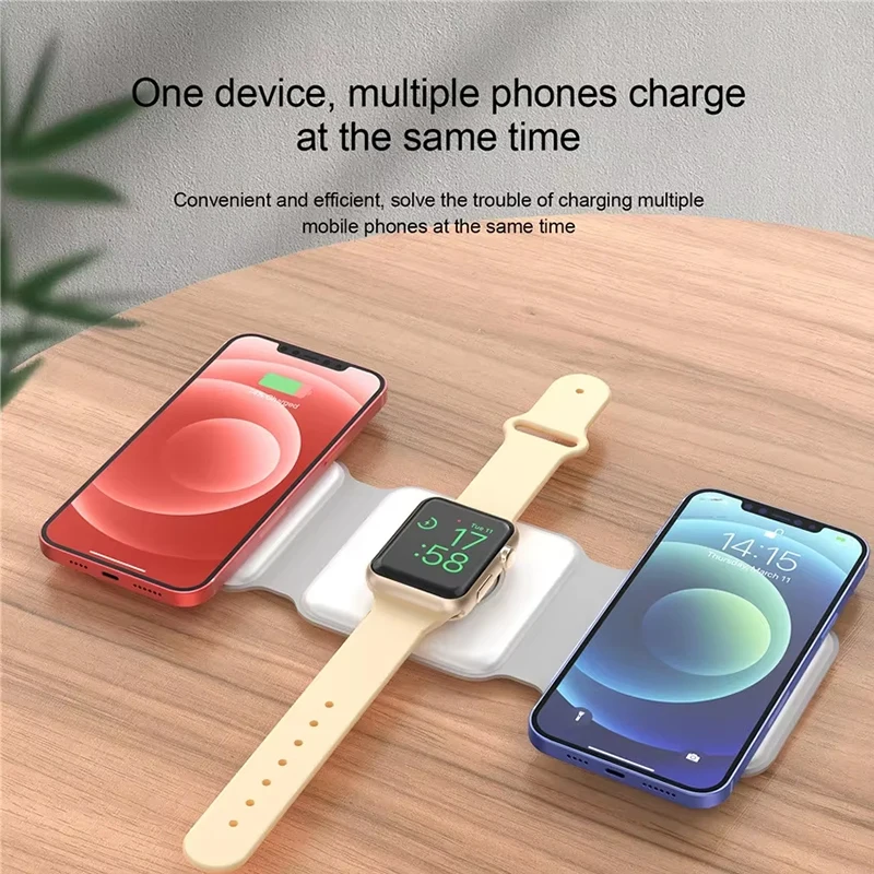 Qi2 15w 3 in 1 Universal Travel Folding Magnetic Wireless Charger for iPhone AirPods IWatch Samsung Phone Xiaomi OPPO photo 6