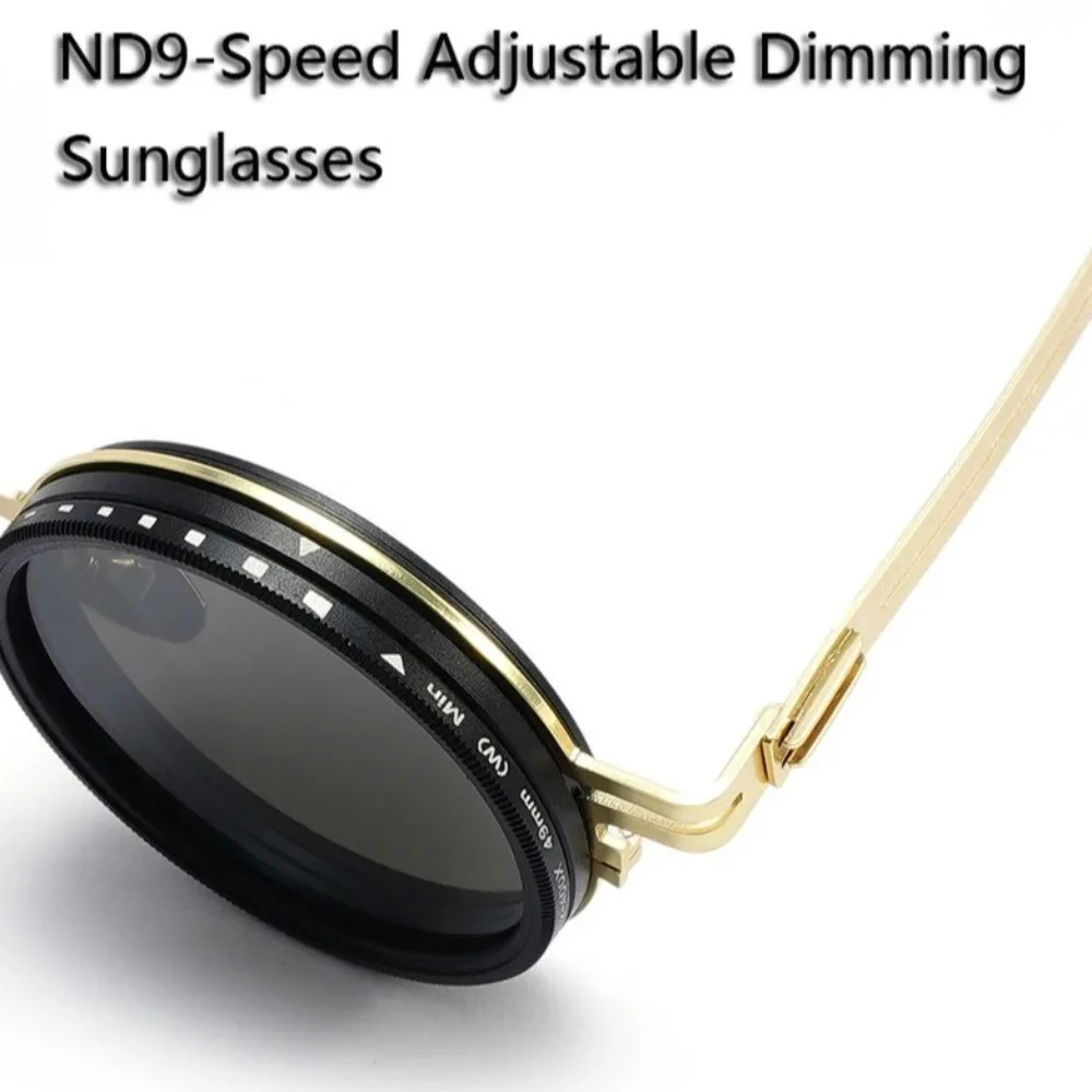 ND2-400 Adjustable Dimming Glasses ND Filter UV400 Polarized Sunglasses With Glasse Case 9 Level Fishing Sunglasses Outdoor photo 3