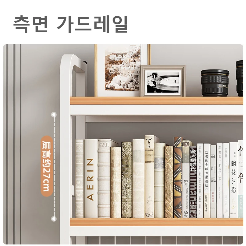 Bookshelf with Grid Desk Storage Shelf Desktop Multilayer Iron Shelf Student Computer Desk Cavity Plate Bookcase Table Rack photo 4