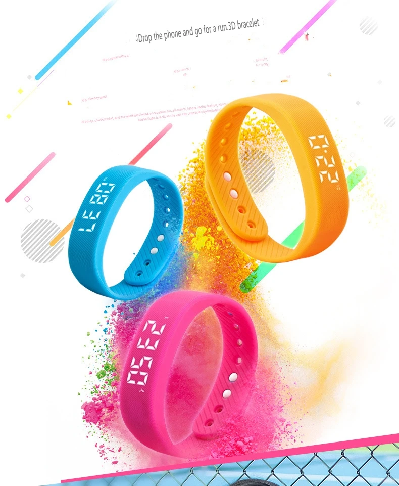 Smart Bracelet LED Digital Vibration Alarm Wrist Waterproof Smart Clock Smartband With Running Pedometer Monitor Smart Band photo 6