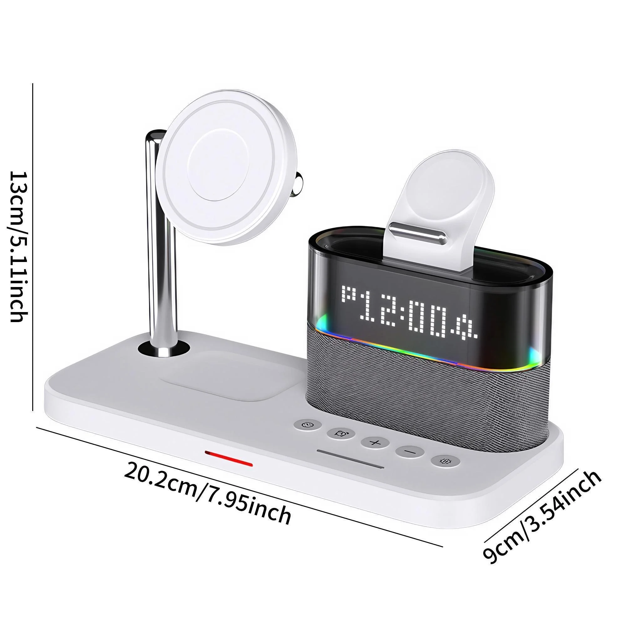 Magnetic Wireless Charging Station for Phone Series 12 13 14 15 16 17 and Watch Ultra 8 7 6 5 Earbuds Charger Stand Multi Device Charging Pad for Desk Home Office Travel Supports Fast 15W Charging for Phones and 5W for Wearables and 360 Degree Desk Stand photo 8