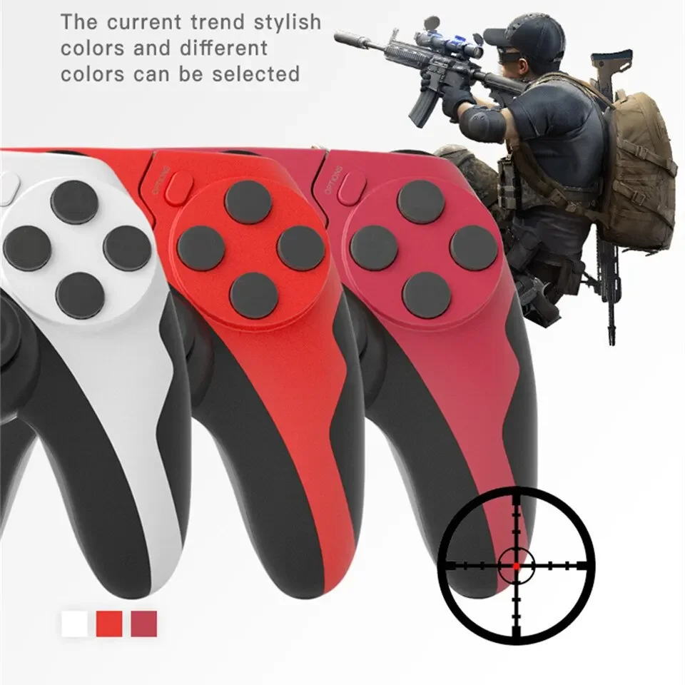 GAMINJA P48 Wireless Gamepad with Six Axis Gyroscope Game Controller For PS4 PS3 Console Wins 7 8 10 Dual Vibration PC Joystick photo 3