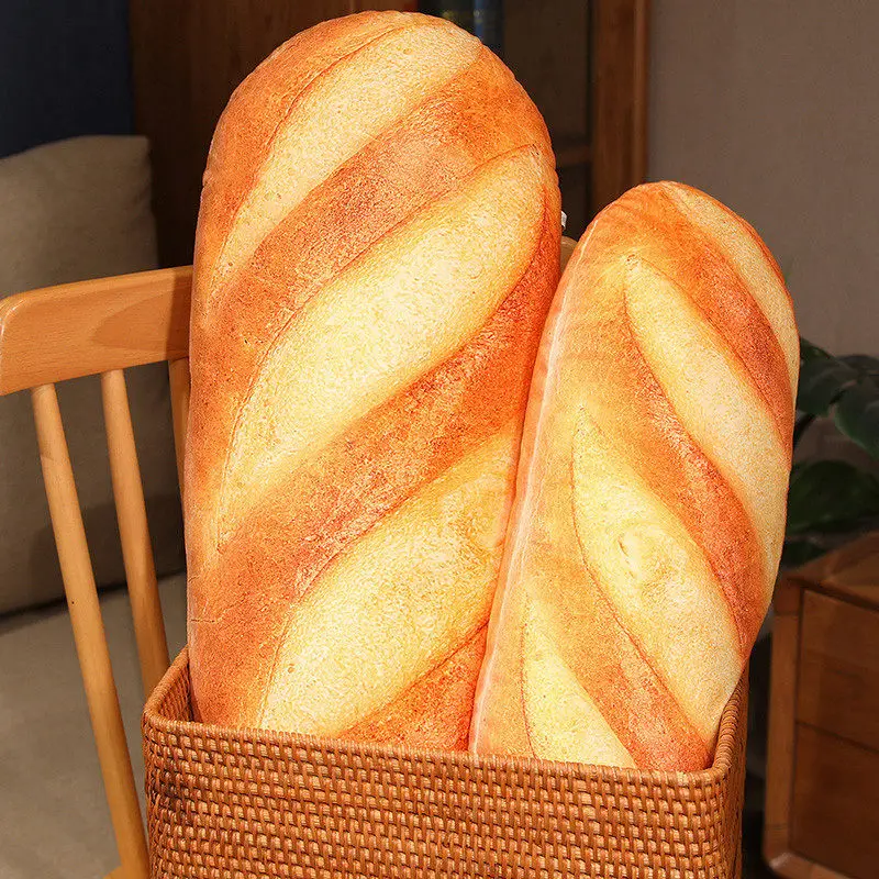 French Bread Plush Pillow Stuffed Printing Images Food Plushie Peluche Party Prop Decor Sleeping Companion Man Gift photo 5