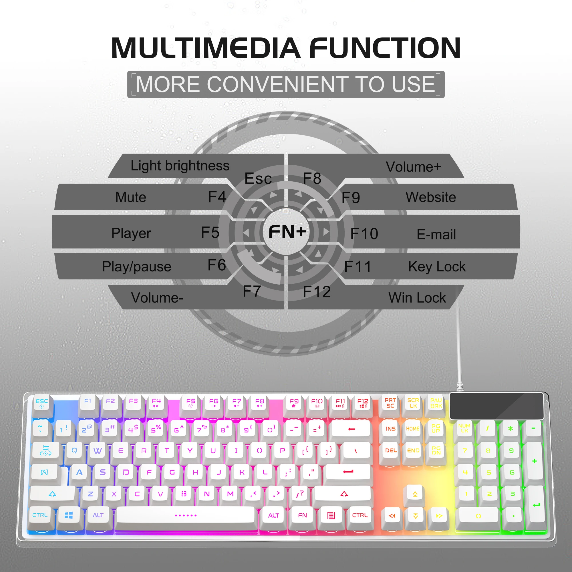 MageGee Gaming Keyboard and Mouse Combo, K1 RGB LED Backlit Keyboard with 104 Key, Comfortable Feel for Office PC Laptop Desktop photo 5