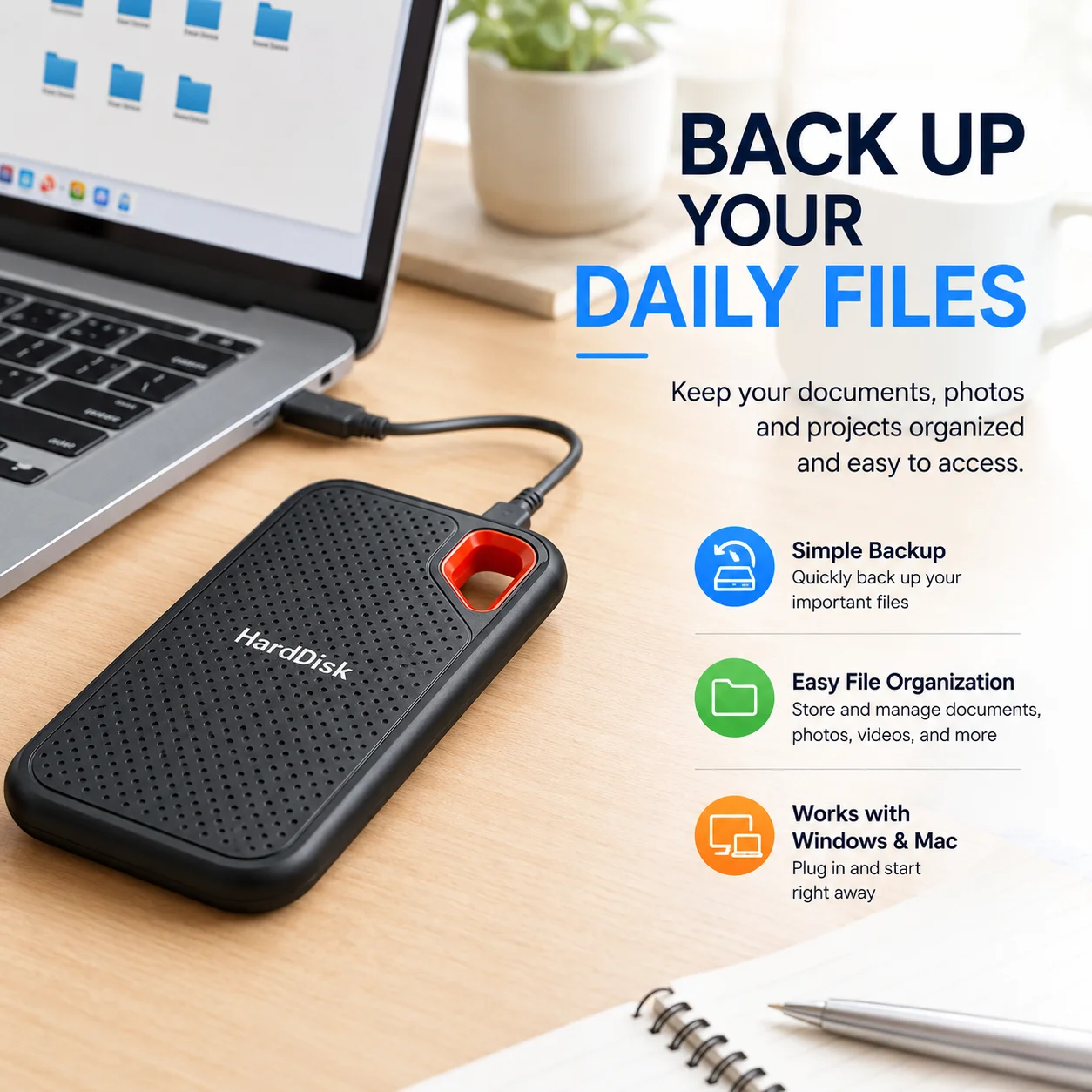 1TB External Hard Drive 2TB Portable SSD High Speed Hard Disk USB-C Original Storage Device for Laptop/PC/Phone/Mac photo 5