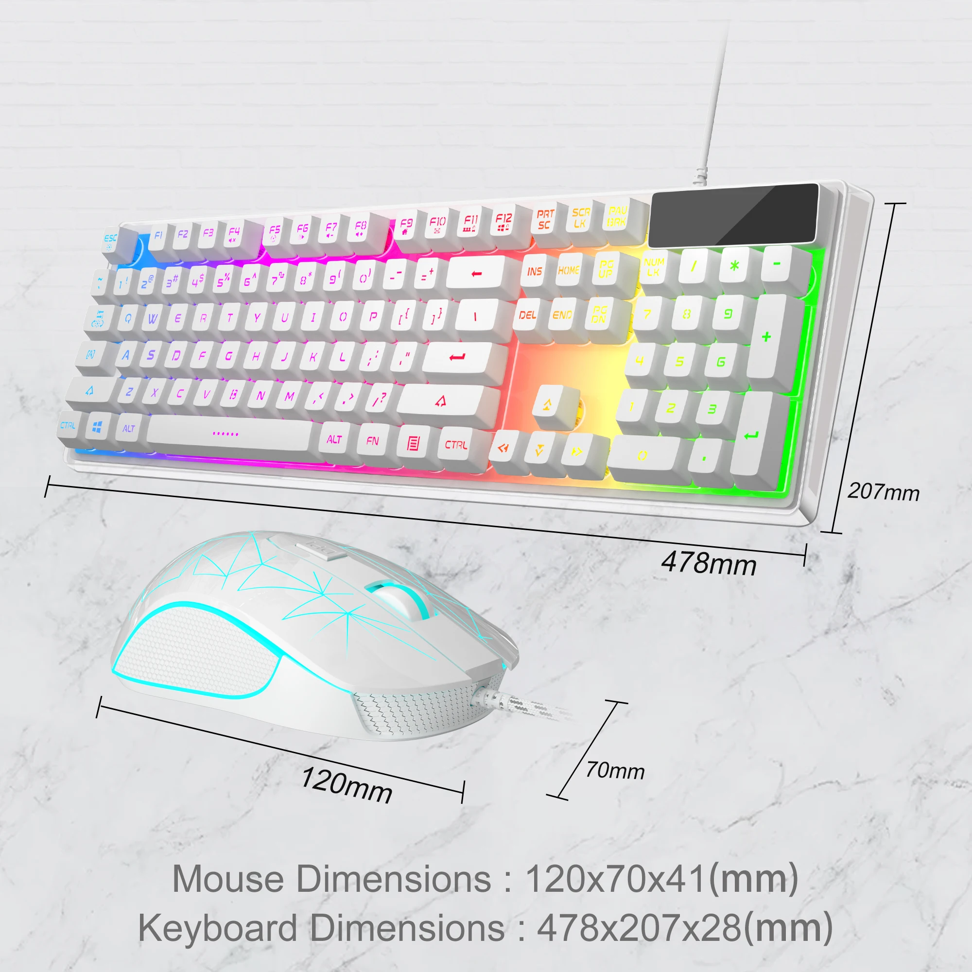 MageGee Gaming Keyboard and Mouse Combo, K1 RGB LED Backlit Keyboard with 104 Key, Comfortable Feel for Office PC Laptop Desktop photo 4