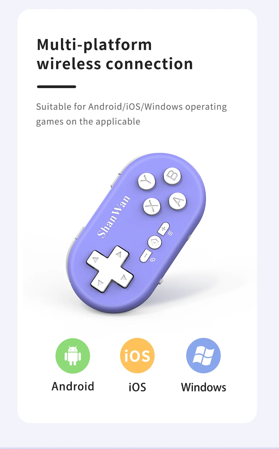 Mini Gamepad Gaming Control Bluetooth For iPhone Android PS4 PS3 Switch Xbox Mobile IOS PC TV Controller Wireless Game Pad Phone photo 3