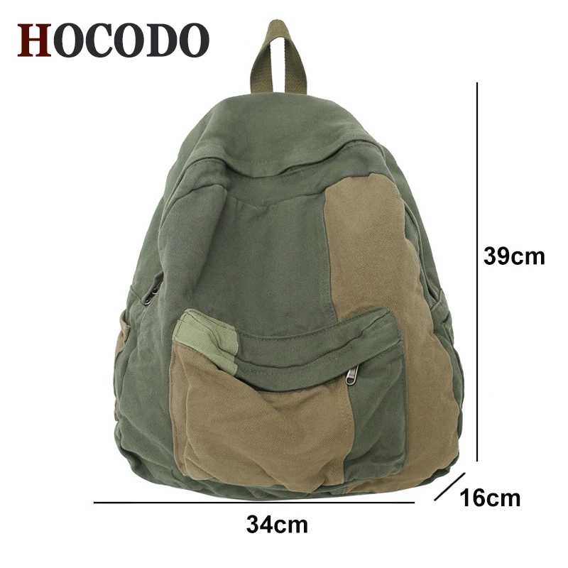 Fashion Panelled Women Backpack Canvas Kawaii Girl Travel Book Bags College Lady Laptop Backpacks Cute Travel Rucksack Schoolbag photo 6
