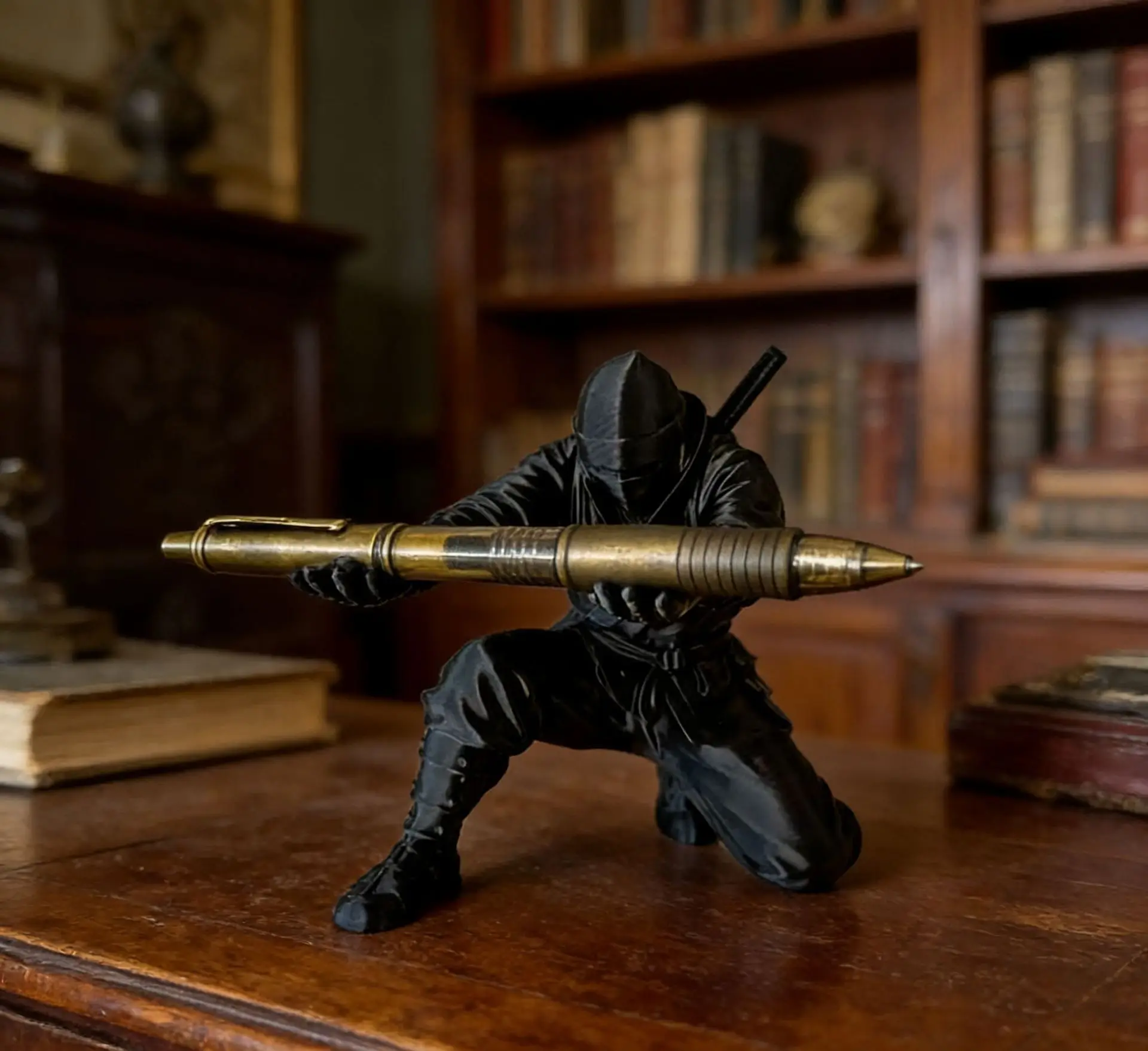 Ninja 3D Printed Desktop Organizer Pen Holder Multi-Functional Pen Stand Creative Gift Cultural and Creative Desktop Decoration photo 2