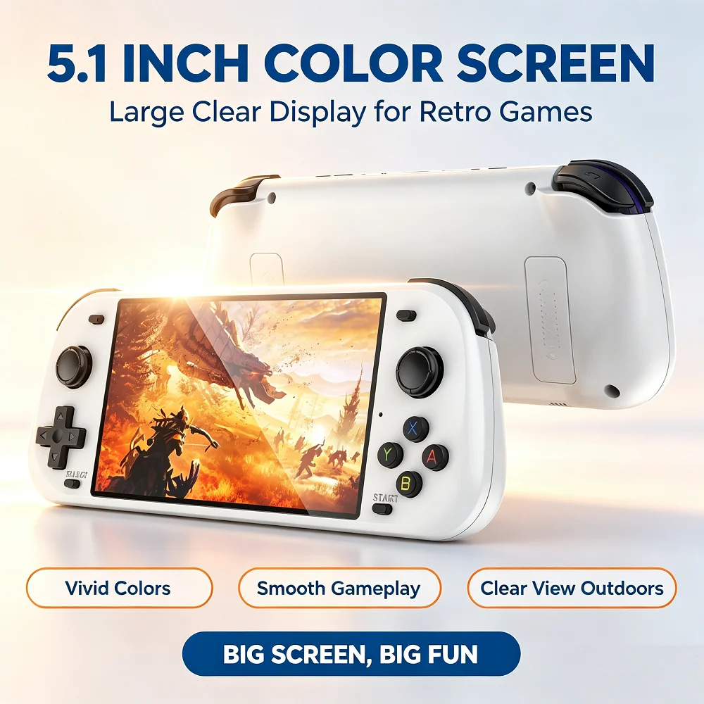 NEW R50S Consolas 5.1-inch 854*480 HD Screen Video Gaming Player 4200mAh Battery Retro Handheld Game Console Dropshipping photo 3