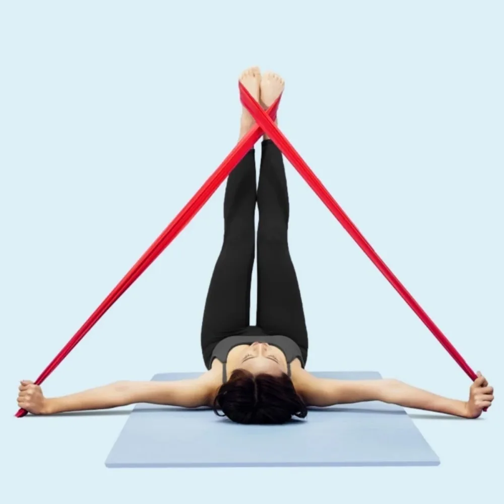 Long Resistance Band for Men Women, Fitness Pilates Stretch Band Resistance Band photo 5