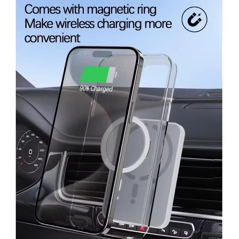 Magnetic Car Wireless Charger For iPhone 16 15 14 13 12 Pro Max Mini Macsafe Car Phone Holder Stand Mount Fast Charging Station photo 2