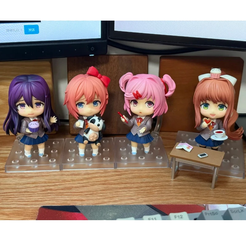Doki Doki Literature Club Figure Monika Sayori Natsuki Yuri Movable Joint Action Figure PVC Anime Collectible Model Desk Decor photo 2