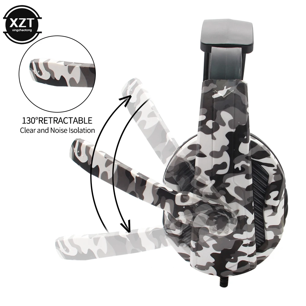 Camouflage Gaming Headset 3.5mm AUX Jack Wired Headphones Gamer Cool Game Headphone With Microphone ForPS4 ForXbox One PC Phone photo 2