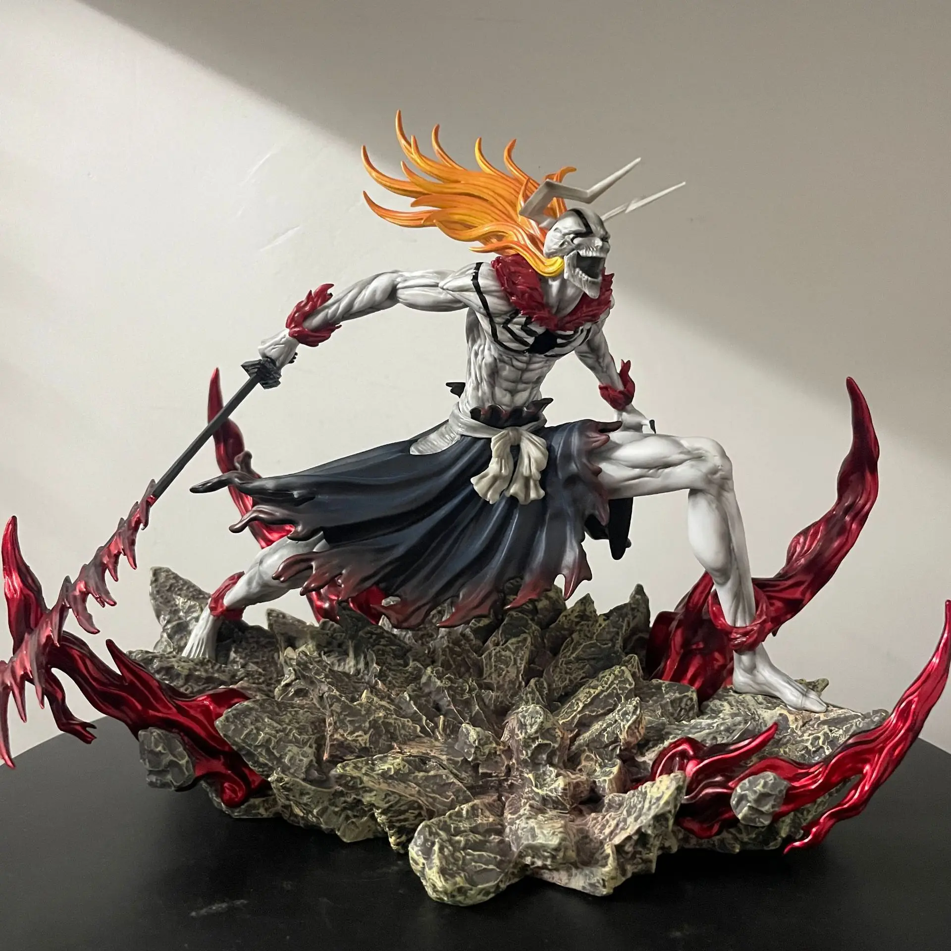 Bleach Ichigo Hollowfied Action Figure 23cm Anime Statue Getsuga Tensho Desktop Decoration Collectible Toy Gift photo 6