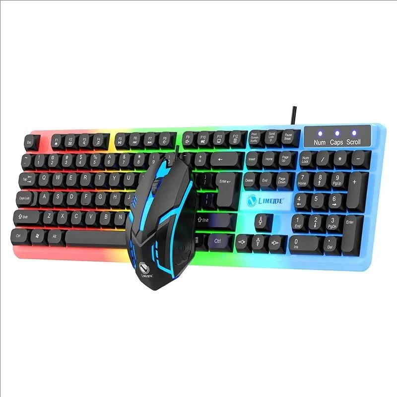 GTX350 Gaming Keyboard Mouse Combos Computer Laptop Backlight Gamer Kit LED Wired Usb Keyboard GTX350 Set-Black photo 5