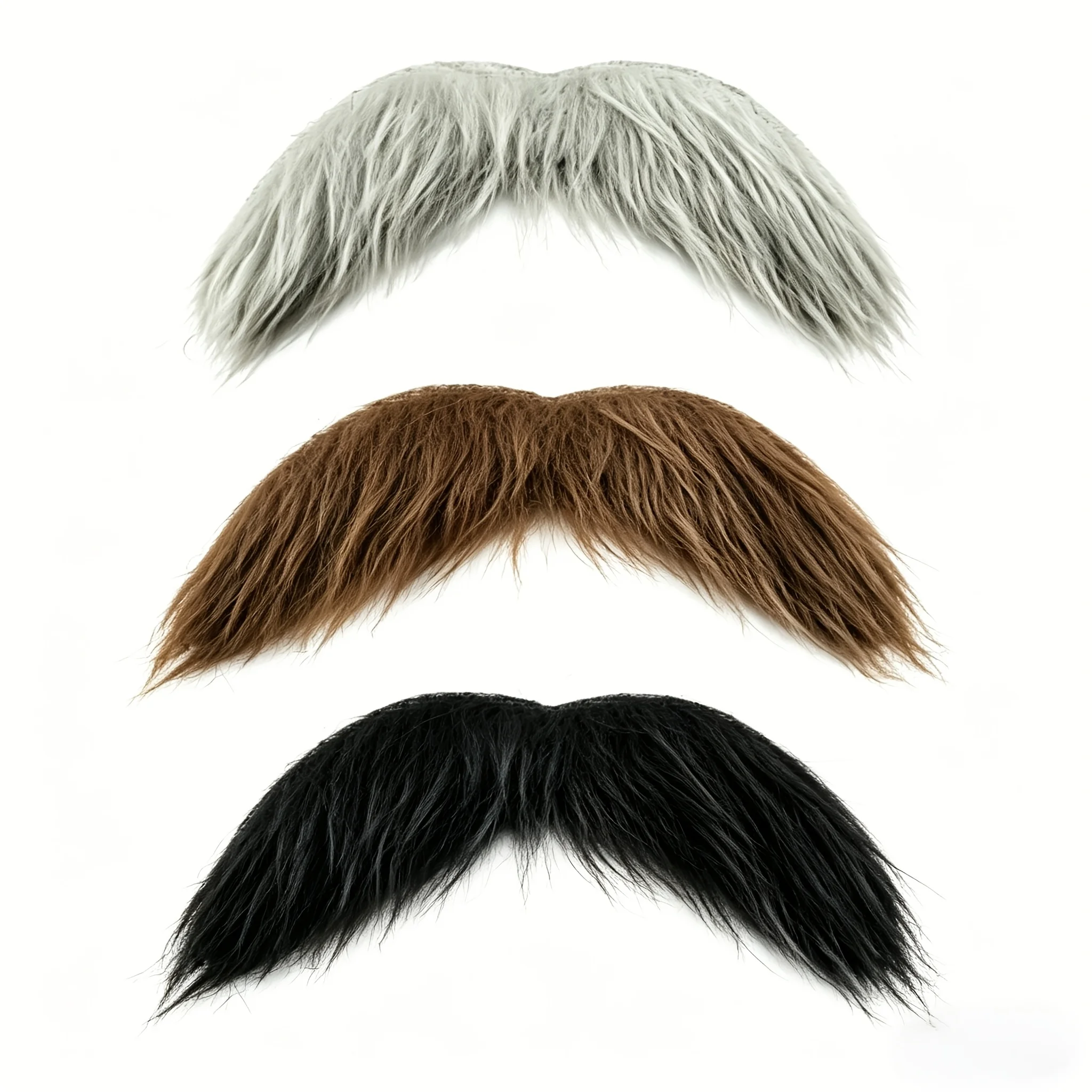 Retro Brown Fake Mustache - 70s Disco Party Costume, Realistic Synthetic Moustache for Men, Halloween & Cosplay photo 1