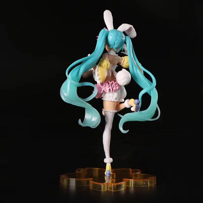 23CM Hatsune Miku Anime Figure Kawaii Pvc Model Doll Action Figurals Rabbit ears Collect ornaments Christmas Toys gifts photo 4