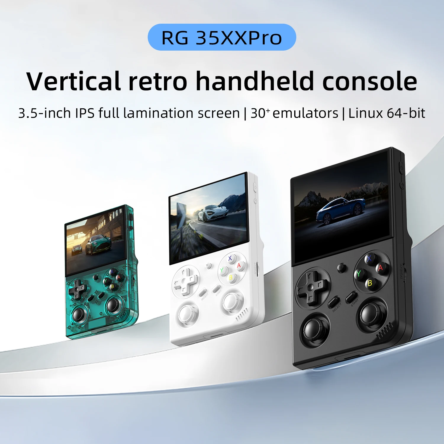 ANBERNIC RG35XX PRO Vertical Retro Gaming Console 3.5" IPS OCA Screen Linux 64-bit True Dual Joysticks Vibration Motor RixelHK photo 2
