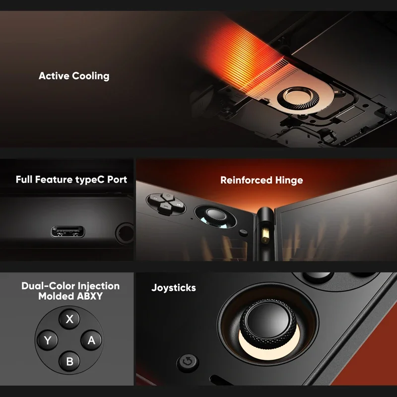 AYN THOR Clamshell Handheld Game Console 6" 120Hz AMOLED Snapdragon 8 Gen 2 4K DP Output Snapdragon 8 Gen 2 6000mAh 27W Fast Charge Retro Gaming Console Original photo 4