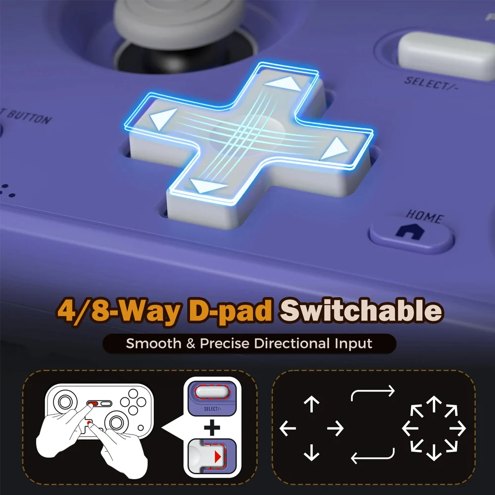 IINE Pocket Gamepad for Nintendo Switch 2/1 Steam Deck Phone Car Portable Retro Controller Hall Effect Joystick NS Version photo 6