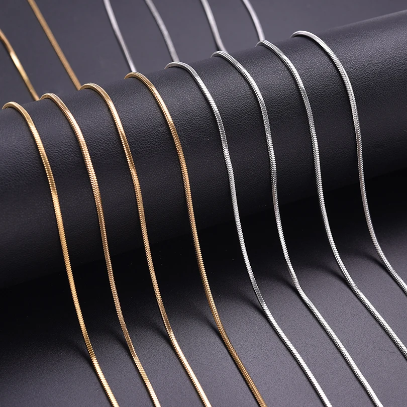 Wholesale 45/50/60/70cm Snake Long Chain Necklace Stainless Steel Necklaces For Women Men Jewelry Neck Chokers Catenina Collana photo 1