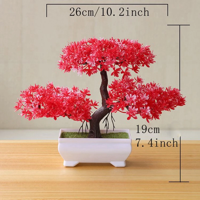 Artificial Tree Bonsai Simulation Plants Pot Plants for Garden Table Home Room Bedroom Decoration Outdoor Fake Plant Ornaments photo 5