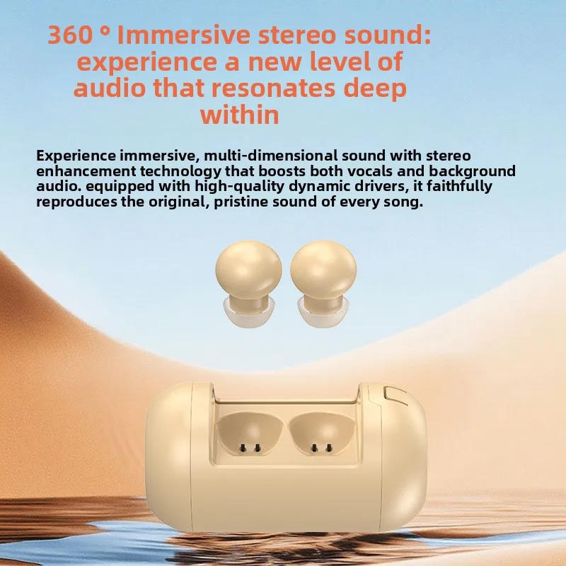 Mini Bean Sleep In-ear Wireless Bluetooth Headphone Ultralight Weight Power Display Earphone Comfortable Wear Sport Game Earbud photo 5