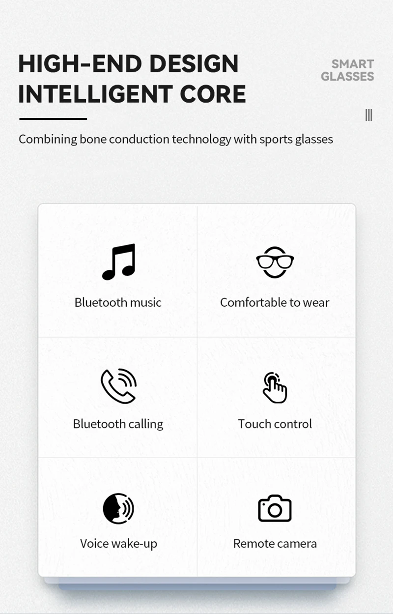 AI Smart Glasses 800W Pixel 4K HD Camera Remote Control Touch Voice Translation Bluetooth Call Video Recording Music Sunglasses photo 2