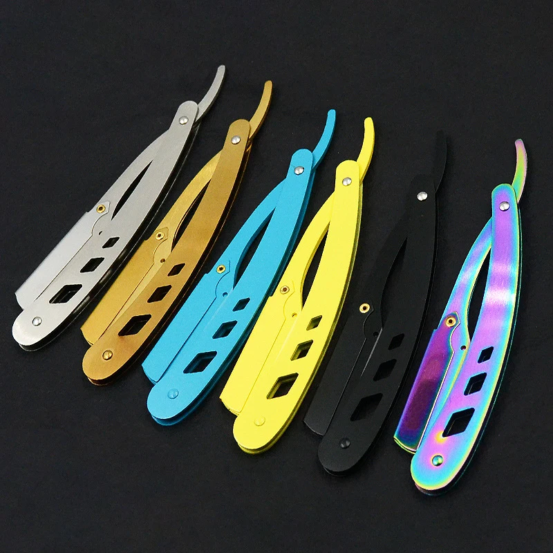 Men's Barber Shaving Razor Folding Knife Unisex Hair Removal Tool Eyebrow Knife ( Blades Not Included) photo 2