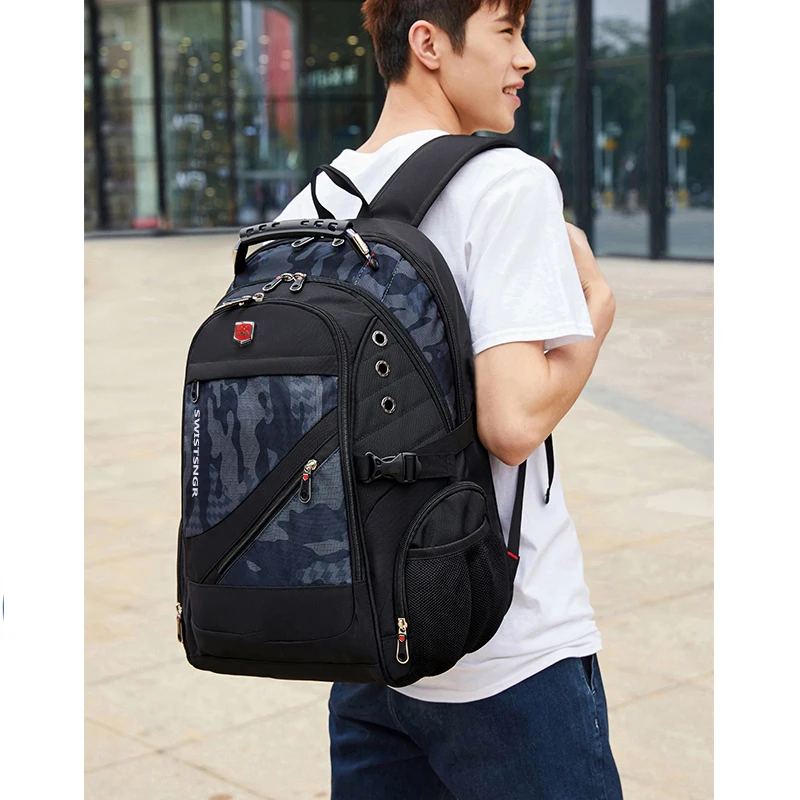 Brand Waterproof Men's Backpack Anti-theft 17 Inch Laptop Backpacks Business Airplane Travel Backpack School Bag Male Mochila photo 6