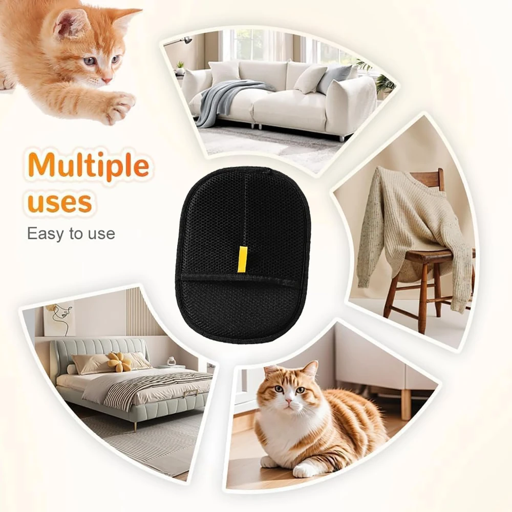 Pet Hair Remover Portable Washable Clothes Hair Dehairing Gloves Pet Cleaning Products Pet Accessories photo 2