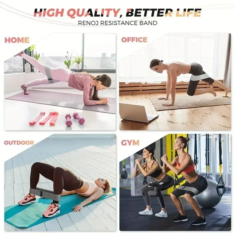 Basic Fabric Resistance Hip Booty Bands Glute Squat Circle Stretch Fitness Strips Loops Yoga Gym Equipment photo 4