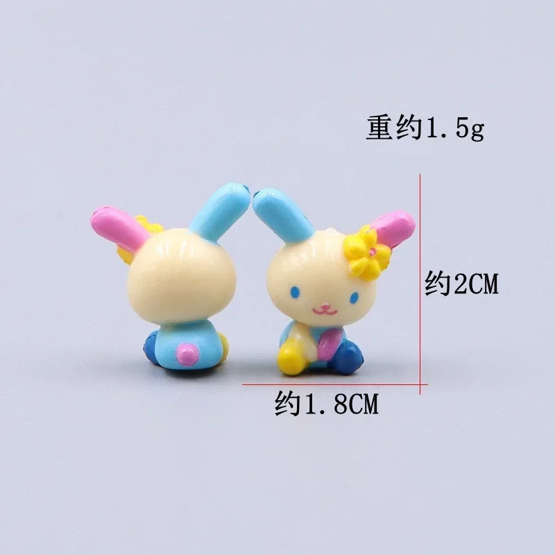NEW Cute Usahana Keychain Cartoon Anime Bunny Kawaii PVC Keychains Mascot Charm Mini Small Key Chain Keyring Keyholder photo 5