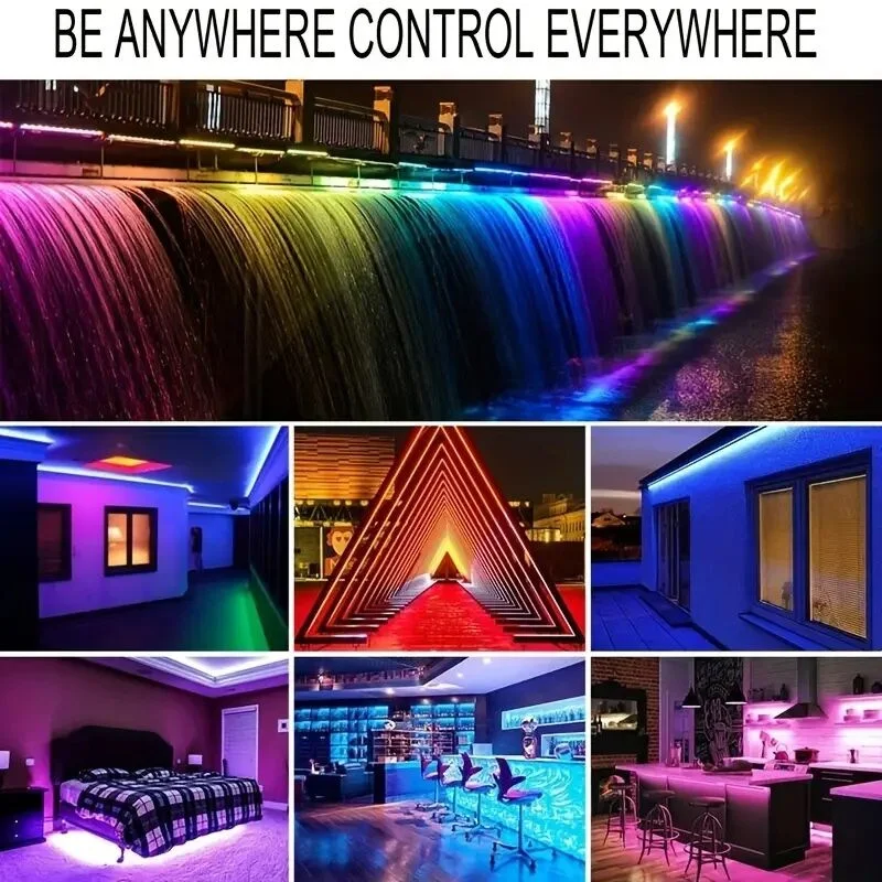 USB 5050 RGB LED Strip Lights with Remote Control 44 Lighting Modes Dimmable Million Gradient Colors for Bedroom Festival Decor photo 6