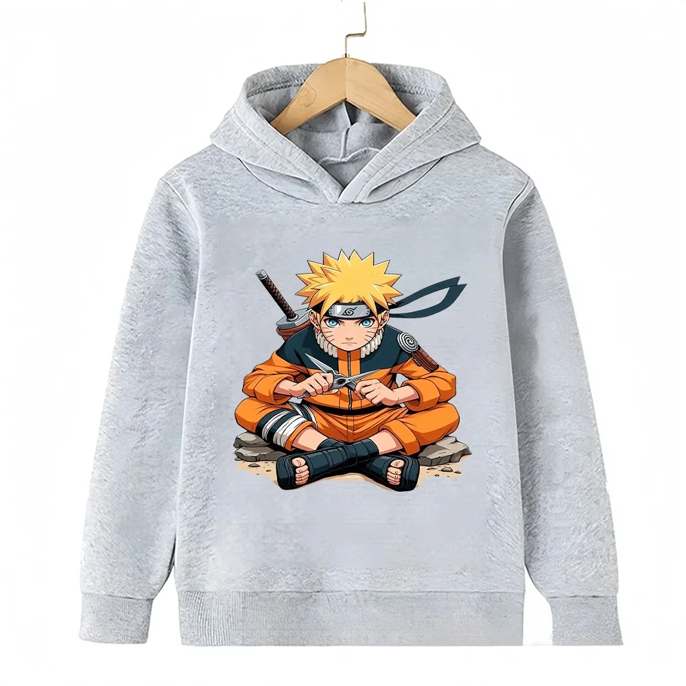 Naruto Kids Hoodie Anime Uzumaki Naruto Printed Sweatshirt for Boys Girls Children Casual Long Sleeve Pullover Top Autumn Winter photo 5